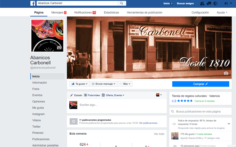 Facebook Abanicos Carbonell