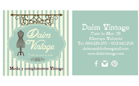 Tarjetas de Visita Daim Vintage