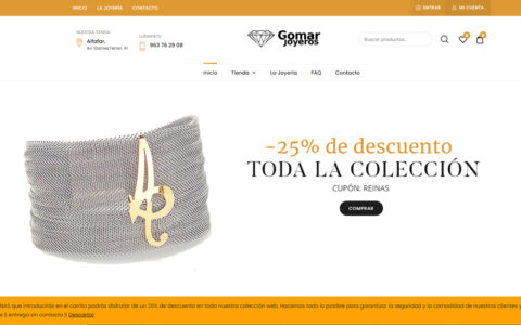 Pagina web Joyería Gomar